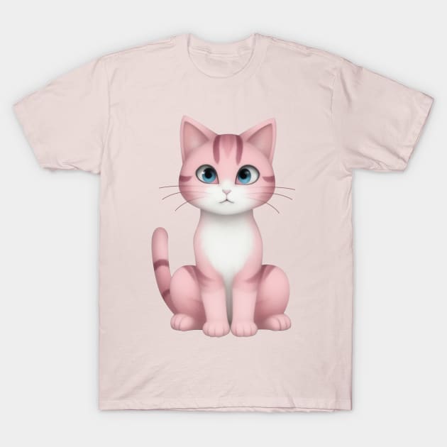 Sweet Pink Cat T-Shirt by Rishirt